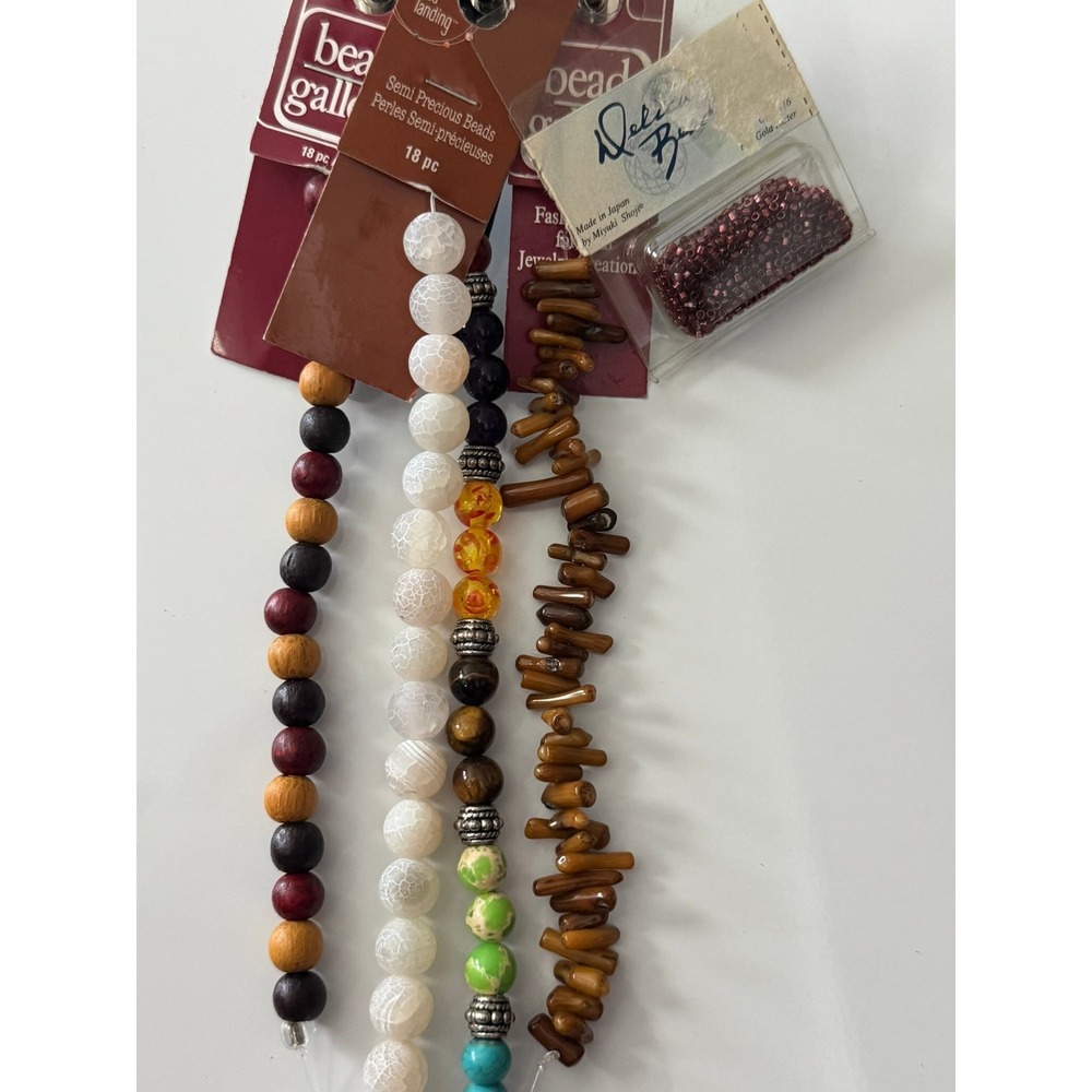 Bead Landing Semi Precious Stone Wood‎ Glass Bead Lot Miyuki Shoji Delica DIY
